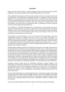 3
DISCLAIMER
[Please note that while the below is indicative language, please add required notices and other
q