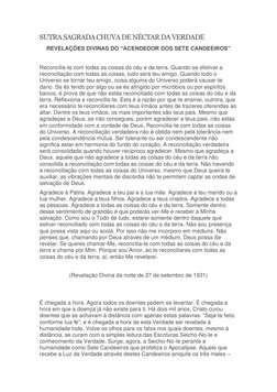 SUTRA SAGRADA CHUVA DE NÉCTAR DA VERDADE 
REVELAÇÕES DIVINAS DO “ACENDEDOR DOS SETE CANDEEIROS” 
  
  
Reconcilia-te com toda