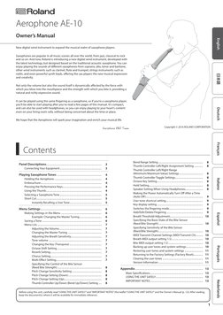 【値下げ】RolandのAerophone AE-10(ホワイト)　説明書有り Roland Aerophone AE-10 - User Manual | PDF | Saxophone | Pitch (Music)