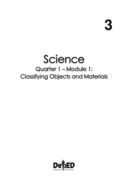 Science: Quarter 1 - Module 1: Classifying Objects and Materials | PDF ...