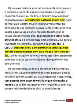 8 
Facebook: Mente Milionária