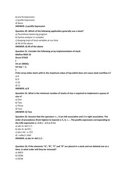 Infix to Postfix Conversion Quiz | PDF | Array Data Structure | Notation