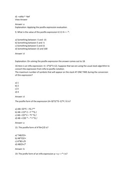 Infix to Postfix Conversion Quiz | PDF | Array Data Structure | Notation