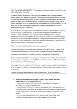 MF1444_3_UF1645_UD1_E21_CP Nº1: "Estrategias previas y técnicas de comunicación en un 
taller de formación presencial" 
En el