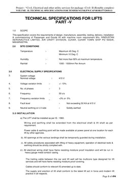 Passenger Lift Technical Specifications | PDF | Elevator | Door