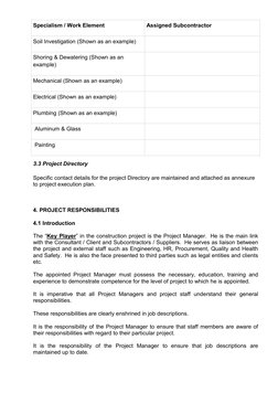 Construction Project Execution Plan | PDF | Specification (Technical ...