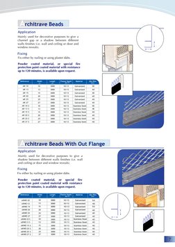 7
Mainly used for decorative purposes to give a 
channel gap or a shadow between different 
walls finishes (i.e. wall and cei