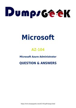 AZ-104 Microsoft Azure Admin Exam Guide | PDF | Active Directory ...