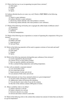 Grade 7 Science Quarter 1 Exam Guide | PDF | Solution | Solubility