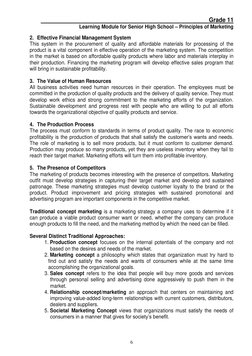 Grade 11 Principles of Marketing Module | PDF | Marketing | Sales