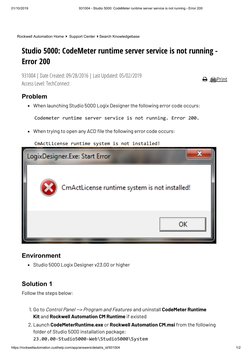 CodeMeter Runtime Server Error 200 Fix | PDF | Automation | World Wide Web