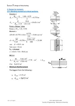 Strip Footing Design Procedure | PDF | Foundation (Engineering) | Beam ...