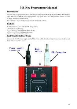 Mercedes Key Programmer Guide | PDF | Usb | Computer File