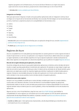 Integración con DevOps
Regiones de Azure
Elección de la región indicada para la aplicación y los datos
Aplicaciones para vari