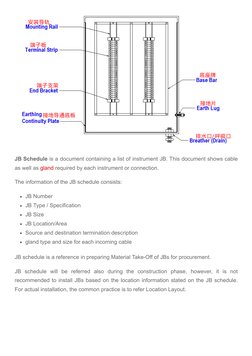 Cable and Junction Box Schedule Overview PDF Electrical Connector