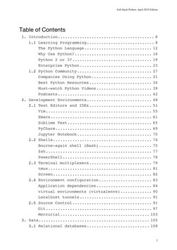 Table of Contents
1. Introduction........................................ 8
1.1 Learning Programming.........................