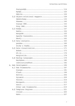PostgreSQL.................................... 114
MySQL......................................... 120
SQLite.................