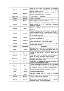Macerer
Macerar
Poner  en  un  líquido  frío  (alcohol)  o  guarnición
aromática, cuyo principal objetivo es extraer jugos y