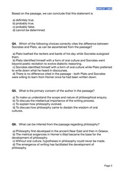 AIMCAT 1802 
Based on the passage, we can conclude that this statement is 
 a) deﬁnitely true.     
 b) probably true.     
 