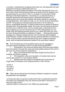 AIMCAT 1802 
or emotion, maintained by somebody other than you, that describes the total 
experience of having a relationship