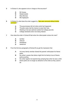 Selective Reading Sample Test Questions | PDF | Octopus | Dream