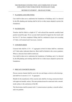 THE PROPOSED CONSTRUCTION AND COMPELTION OF MAIN 
INFRASTRUCTURE WORK FOR PK TECHNOLOGY PARK  
METHOD STATEMENT – DRAINAGE WO