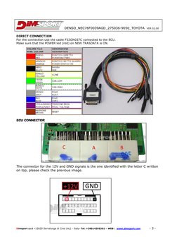 Denso ECU Pinout for Toyota 275036-9050 | PDF | Computers