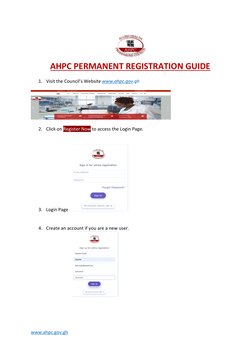 AHPC Permanent Registration Process | PDF