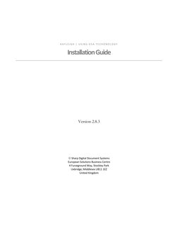 K A Y L E I G H | U S I N G O S A T E C H O N O L O G Y
Installation Guide
Version 2.8.3