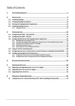 Table of Contents
1
SYSTEM REQUIREMENTS ...............................................................................