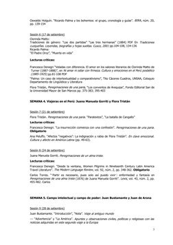 Oswaldo Holguín. “Ricardo Palma y los bohemios: el grupo, cronología y guías”. BIRA, núm. 20,
pp. 139-154
Sesión 6 (17 de set