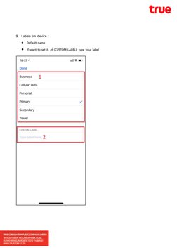  
 
 
 
9. Labels on device : 
 Default name 
 If want to set it, at (CUSTOM LABEL), type your label  
 
 
 
