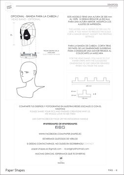 PÁG  -  iii
                              DEADPOOL
HERO MASK
OPCIONAL - BANDA PARA LA CABEZA /
 HEAD BAND - OPTIONAL
COMPARTE