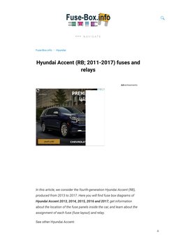 2017 hyundai accent cigarette lighter fuse 5th Gen box diagram HYUNDAI ACCENT 2017 MODEL SAAN