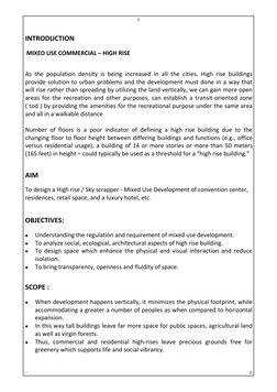 --
2
2
INTRODUCTION
MIXED USE COMMERCIAL – HIGH RISE
As the population density is being increased in all the cities, High ris