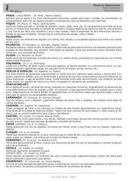 Alta Gama Moda -  Pag 6
Diseño de Indumentaria
Primer Cuatrimestre
Tema:Colecciones
PERIE:  (HILO PERIE)   (Fr. Perle ; Pearl