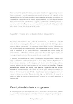 PsicologodeCabecera.com 
 
Tener la sensación de que los alimentos se pueden quedar atascados en la garganta al tragar se vue