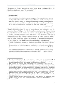 HEBREW COSMOLOGY 
 
8 
 
The summit of Zaphon (‘north’) is the crown of the dome; it is located above the 
North Star aka Pol