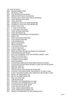 M00 CNC M Code Reference List | PDF | Industrial Equipment | Metalworking