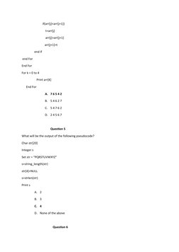 if(arr[j]<arr[j+1])
                                t=arr[j]
                                arr[