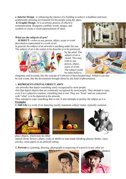 c. Interior Design –is enhancing the interior of a building to achieve a healthier and more 
aesthetically pleasing environme