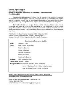 General Mathematics: Quarter 2 - Module 1: Introduction To Simple and ...
