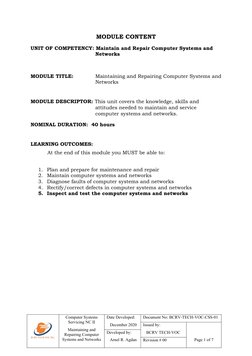 COC 4: Computer Systems Maintenance Guide | PDF | Ip Address | Computer ...