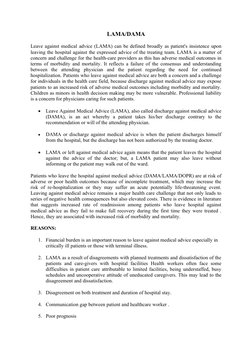 Understanding Leave Against Medical Advice | PDF | Patient | Hospital