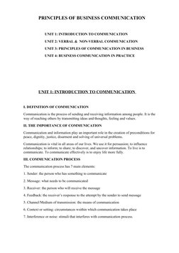 Principles of Effective Business Communication | PDF | Nonverbal ...