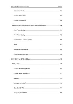 HNC-8-PLC Programming specification                                                     Catalog 
 
Axis Control Word ........