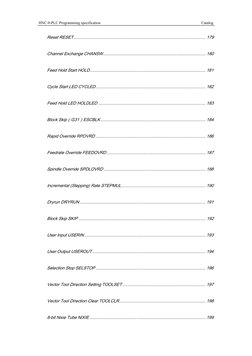HNC-8-PLC Programming specification                                                     Catalog 
 
Reset RESET ..............