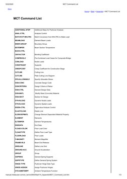 Command Point Mct MCT Command List Overview | PDF | Beam (Structure) | Stiffness