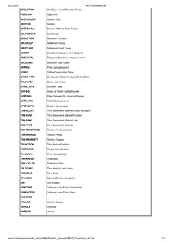 Command Point Mct MCT Command List Overview | PDF | Beam (Structure) | Stiffness