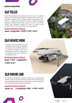 AUTHORIZED DEALER PERU
DJI TELLO
El DJI Tello Quadcopter está diseñado para ser un avión no tripulado 
Quadcopter lindo, dive